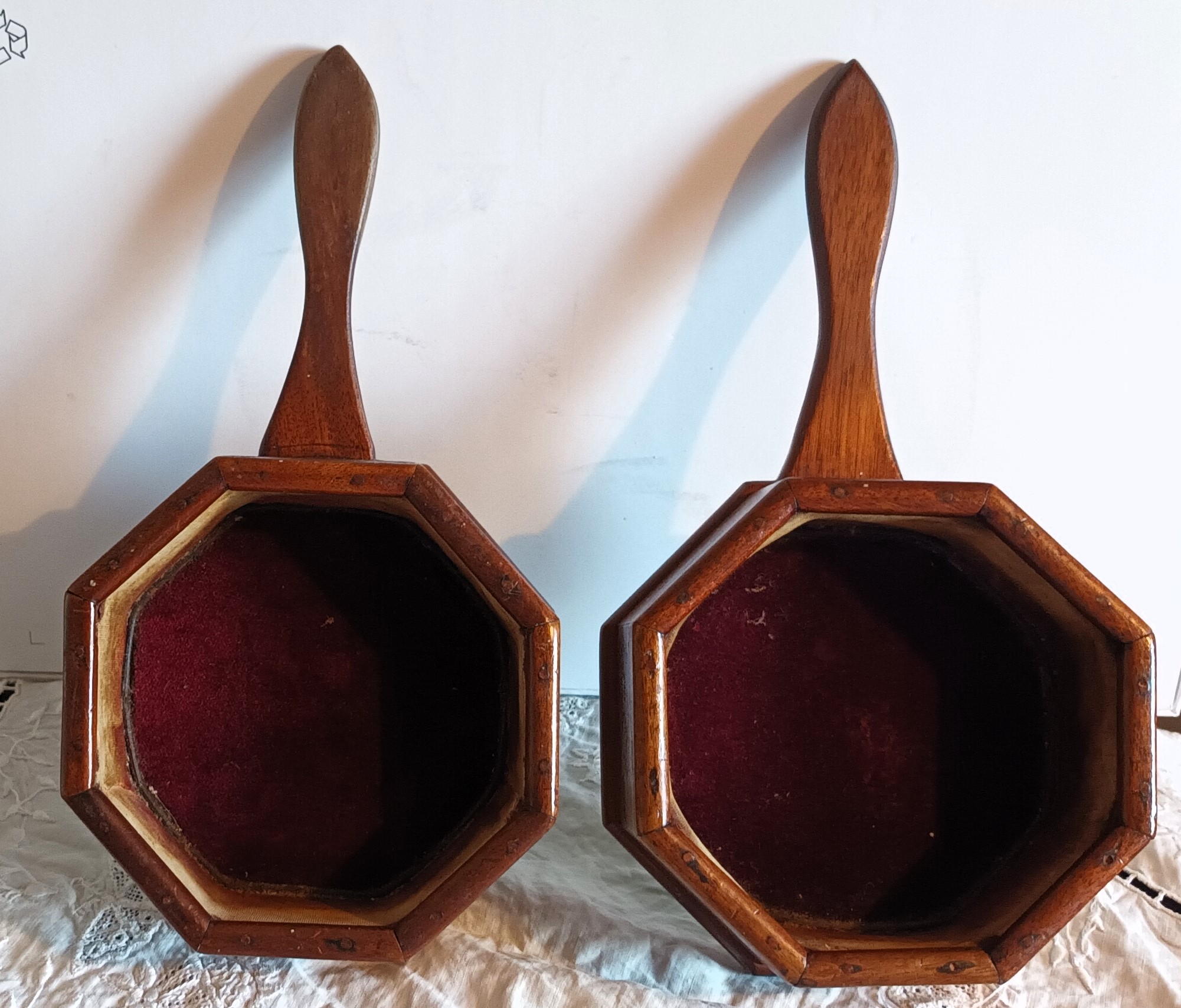 Pair of Antique Welsh Victorian Alms Dishes Antique Collectibles 7